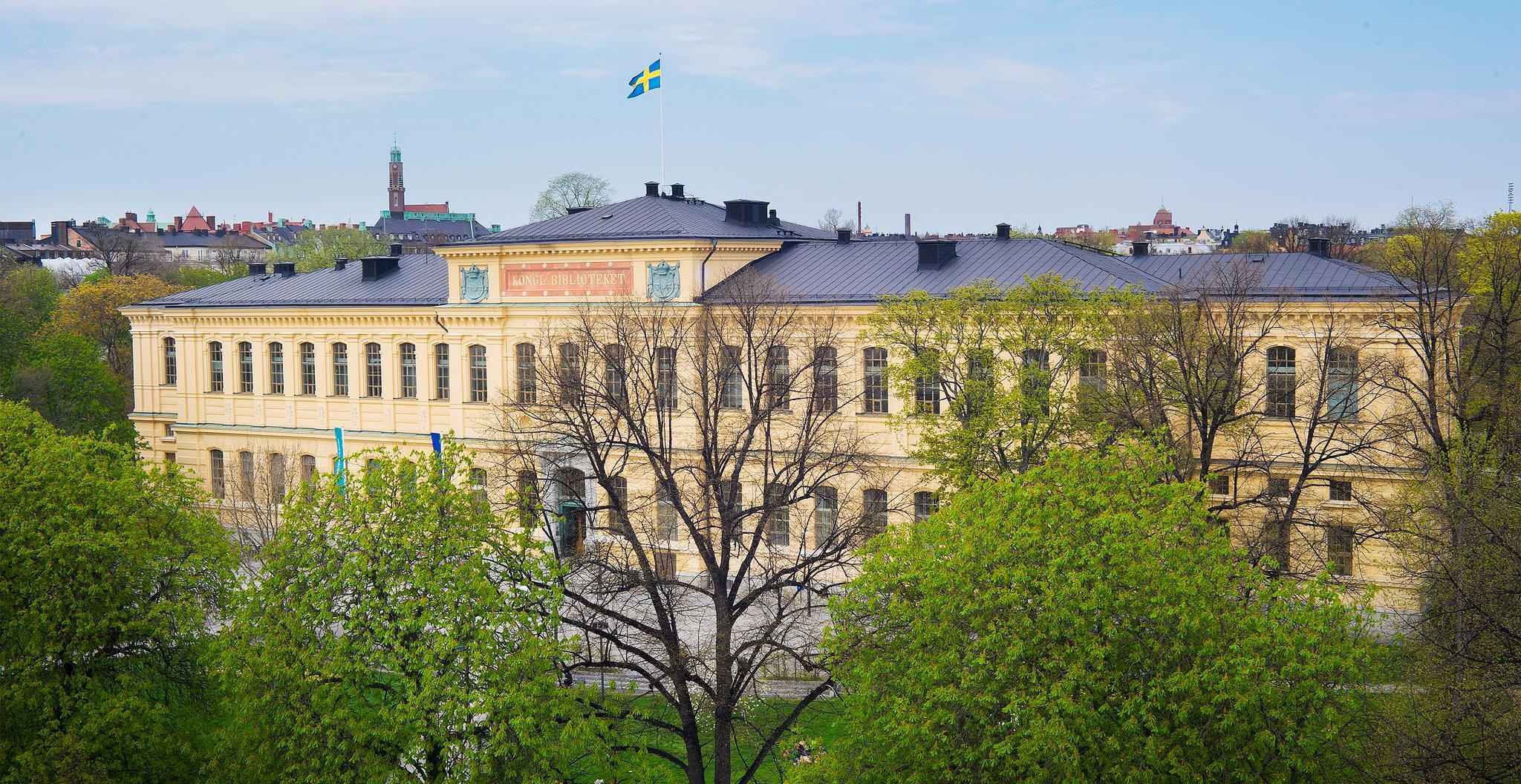 Vy över Kungliga biblioteket uppifrån. Foto: Jens Östman/KB